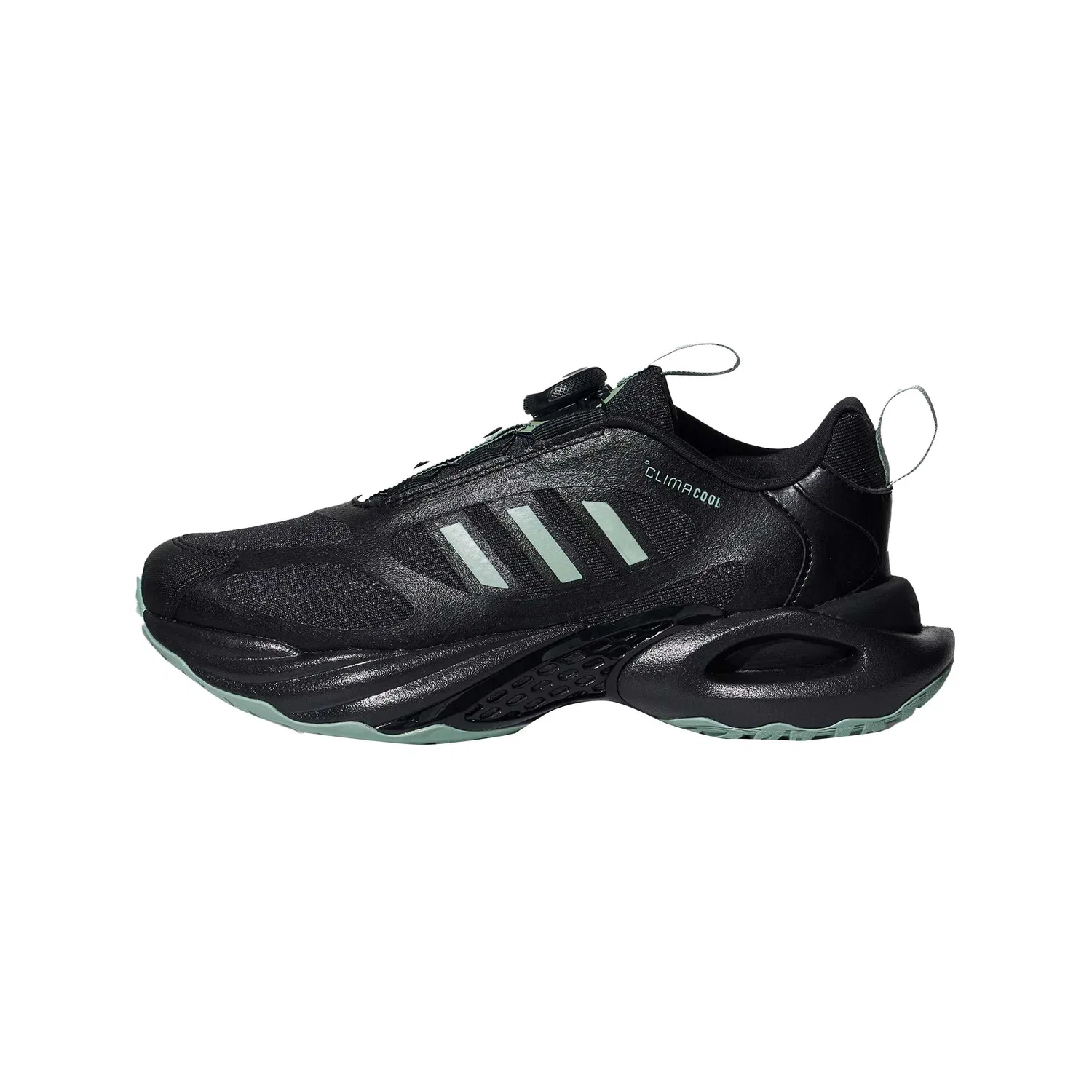 Кроссовки детские Climacool Vento 4.0 из синтетической кожи и текстиля Adidas, Black/Dusty Green/Dark Gray