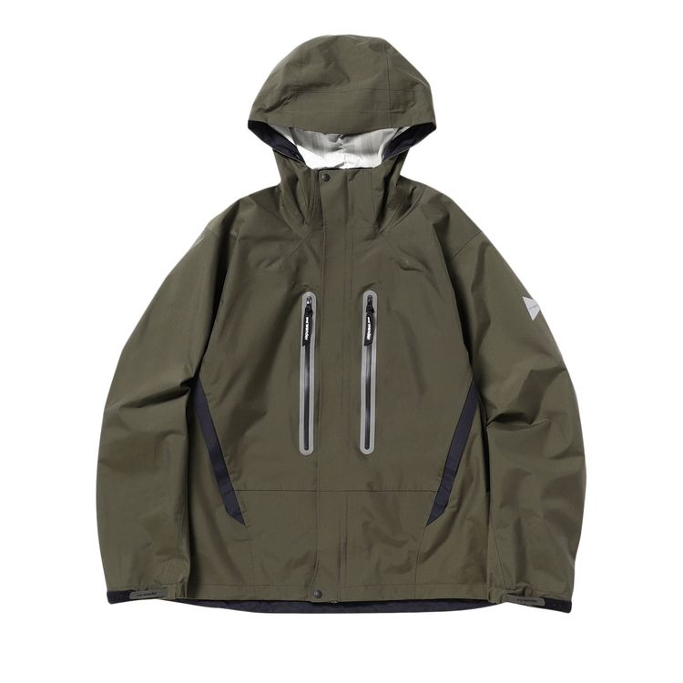 

Куртка And Wander Hiker Rain Jacket 'Dark Khaki', желто-коричневый