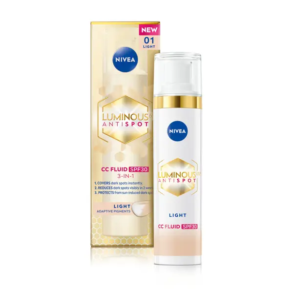 

CC крем для лица с spf30 01 светлый, 40 мл Nivea Cellular luminous, цвет 01 light