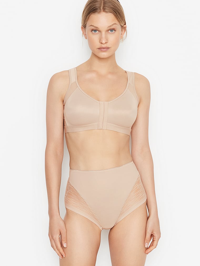 

Утягивающие кружевные трусики средней компрессии с контролем живота Leonisa Shapewear, бежевый