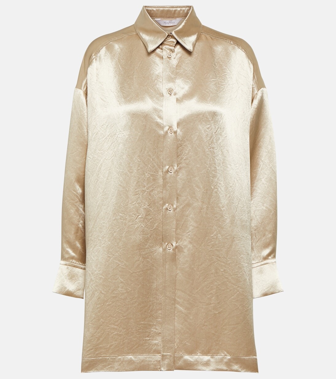 

Атласная рубашка bacio Max Mara, белый