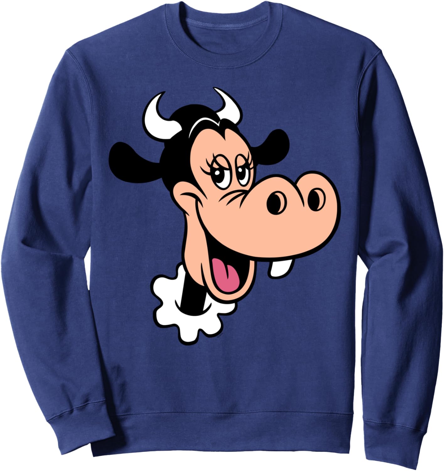 

Толстовка с изображением костюма коровы Клэрабель с большой мордой от Disney, темно-синий