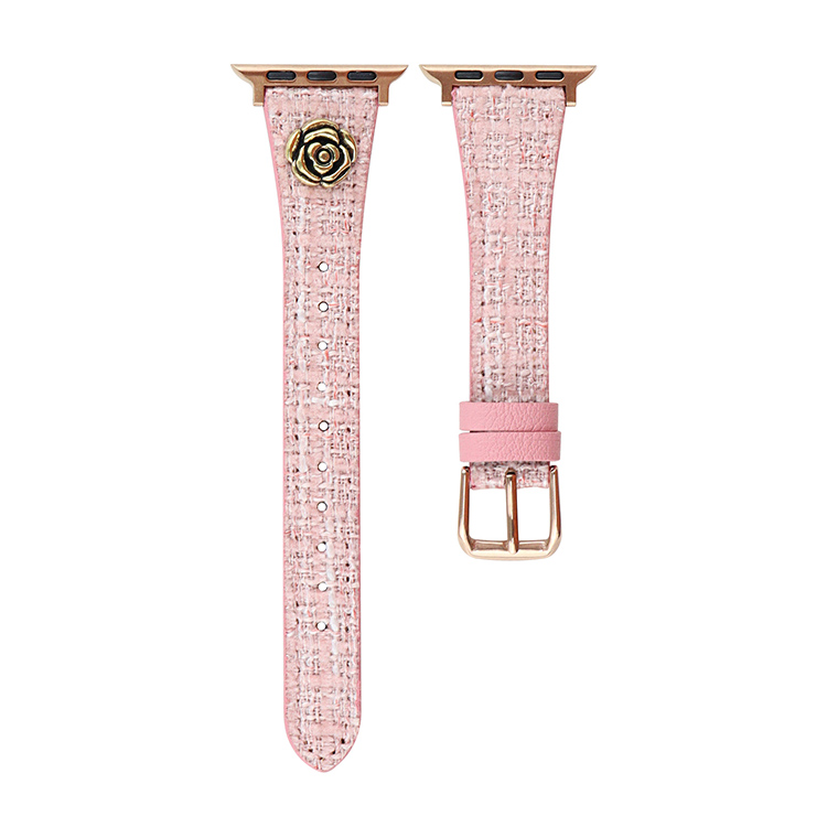 

Ремешок, совместимый с Apple, шерстяной материал IBOANN, Camellia tweed strap - pink