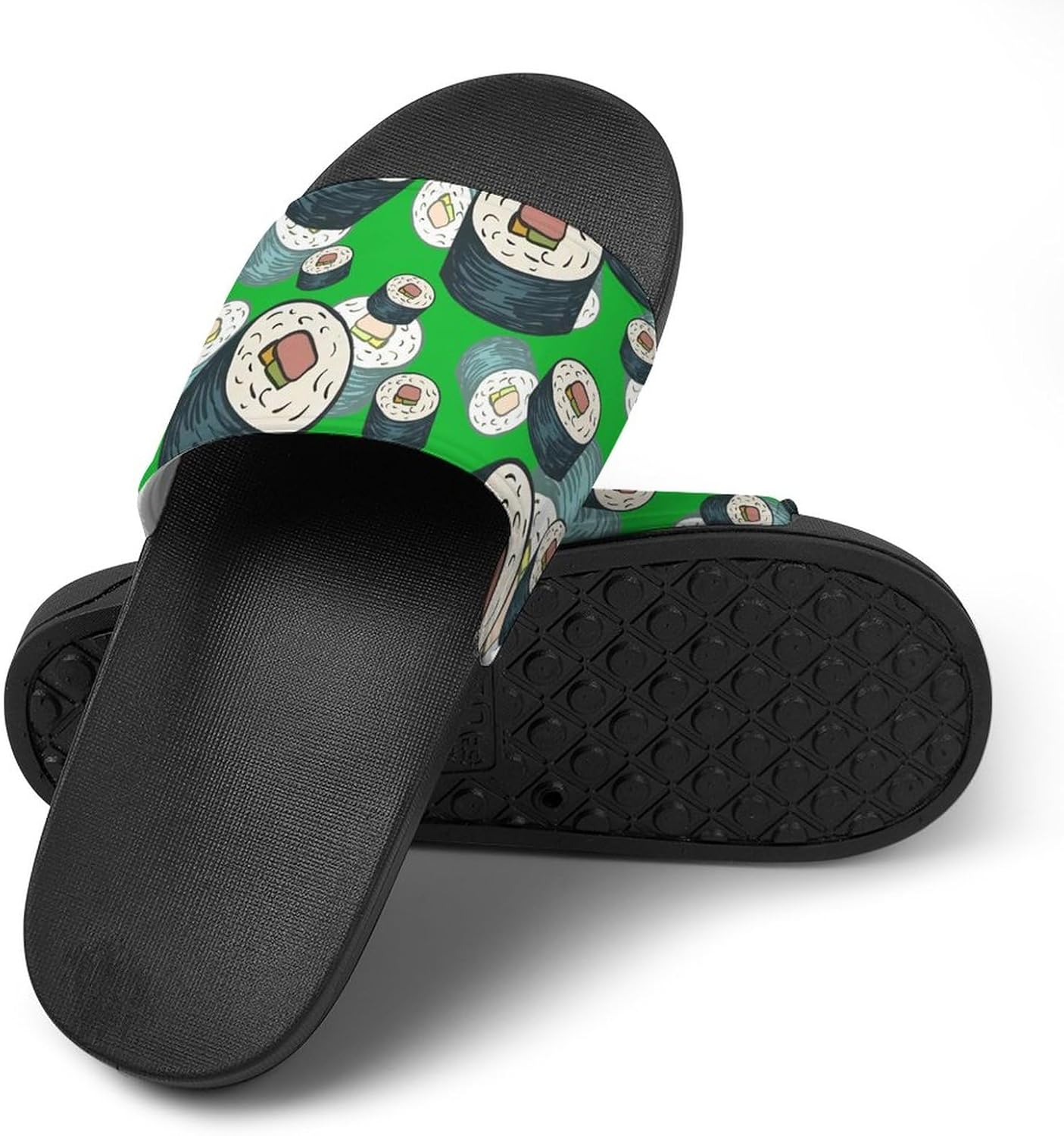 

Вьетнамки для душа Jeireumteor Sushi, мягкие, противоскользящие, для использования в помещении, с открытым носком, сандалии для женщин и мужчин, Sushi Food