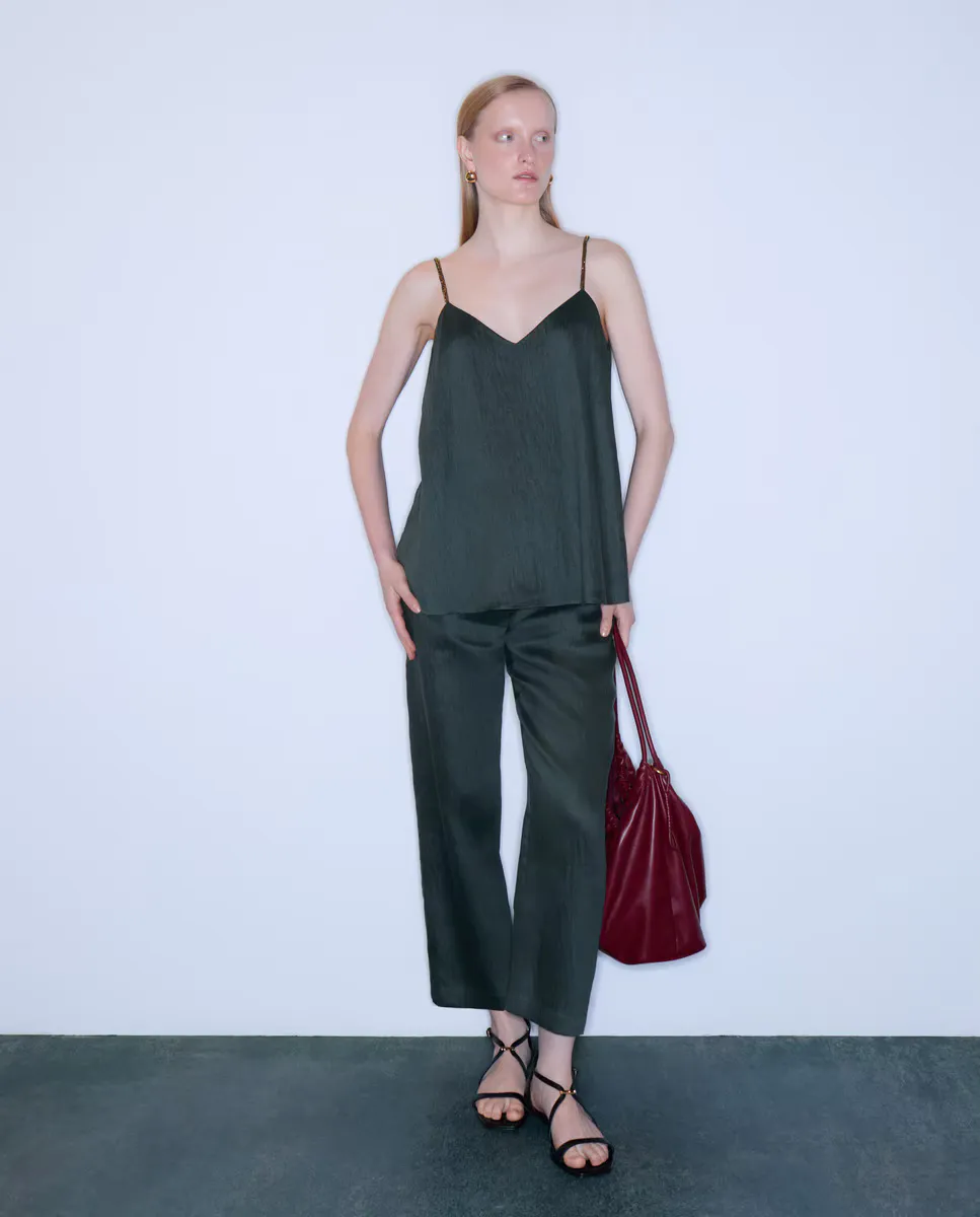 

Женский топ на бретелях Woman Limited El Corte Inglés, зеленый