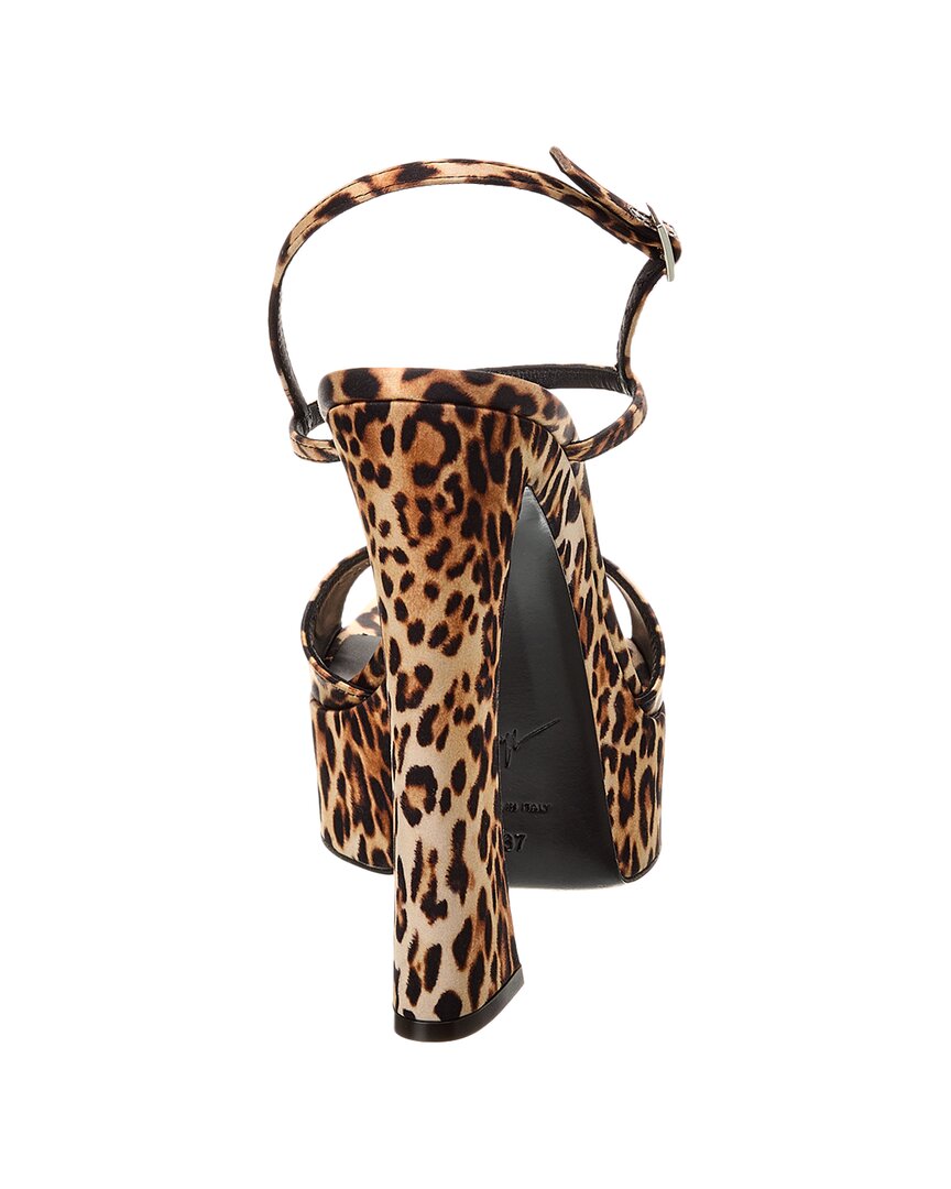 Сандалии Giuseppe Zanotti Destino 100 на платформе, коричневый — фото 3