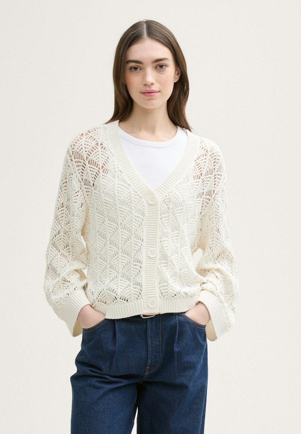 

Кардиган MIT LOCHMUSTER TOM TAILOR DENIM, кремовый