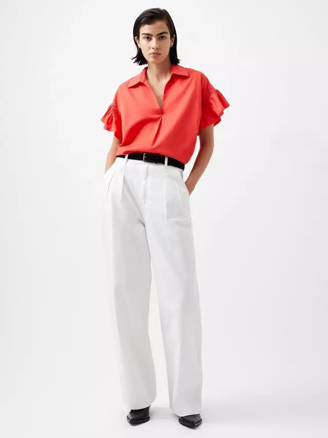

Топ French Connection Sindey Flare Sleeve, красный