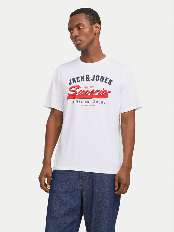 

Футболка стандартного кроя Logo 12268267 Jack&Jones, белый