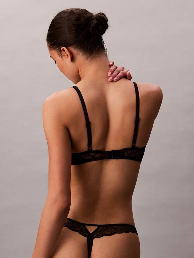 Инстинкт кружевное танга Calvin Klein, Black — фото 2