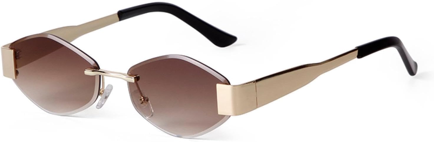 

Солнцезащитные очки с защитой от УФ-излучения UV400 | Металлическая безрамочная конструкция, синие линзы | Для женщин и мужчин, для занятий спортом на открытом воздухе и вождения DSVIGF, 05