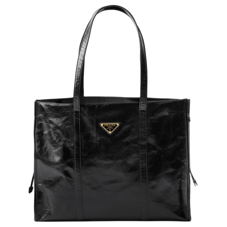 

PRADA Кожаная сумка-шоппер, шоппер, женская сумка Tubas черная