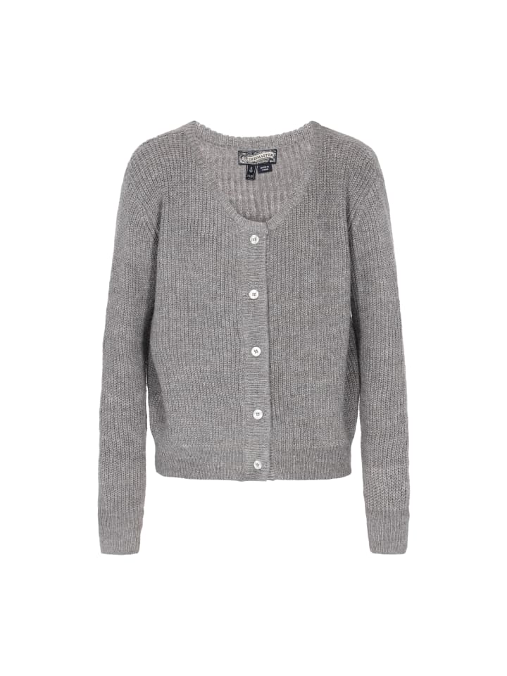 

Женский кардиган серого меланжа DreiMaster Vintage