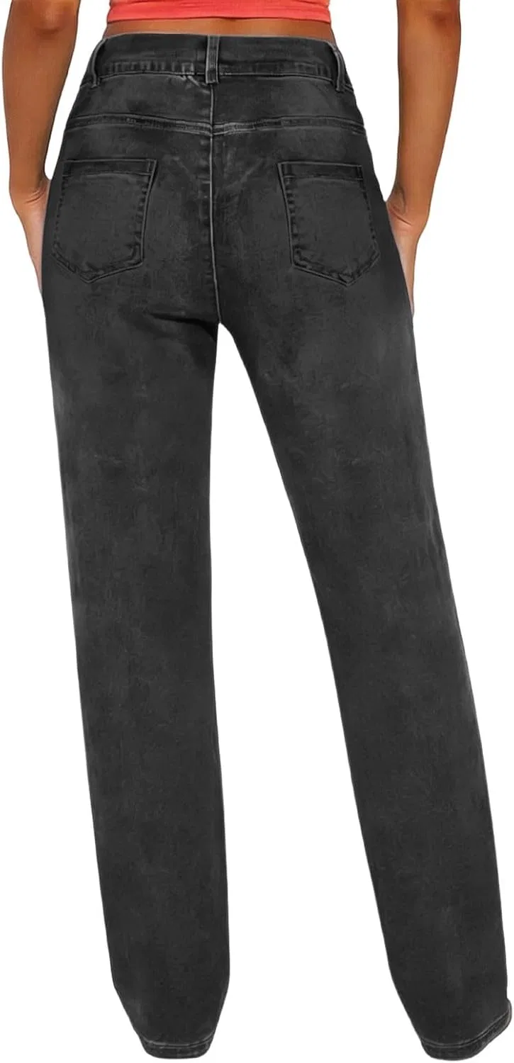 Джинсы, зауженные, Women's Denim Pants, черный — фото 4