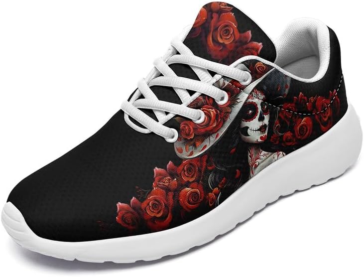 

Модные кроссовки с черепом для мужчин и женщин, розовые и черно-красные, повседневные, легкие, унисекс, для бега, тенниса и ходьбы Awsole