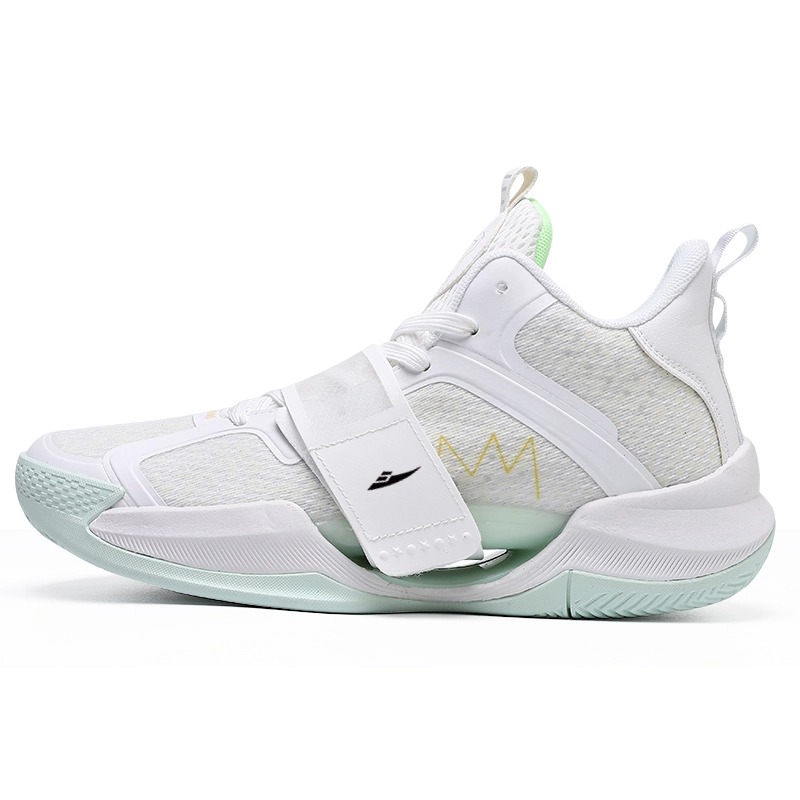 

Kuding Амортизирующие нескользящие баскетбольные кроссовки мид-топ унисекс стандартный белый, цвет Standard White