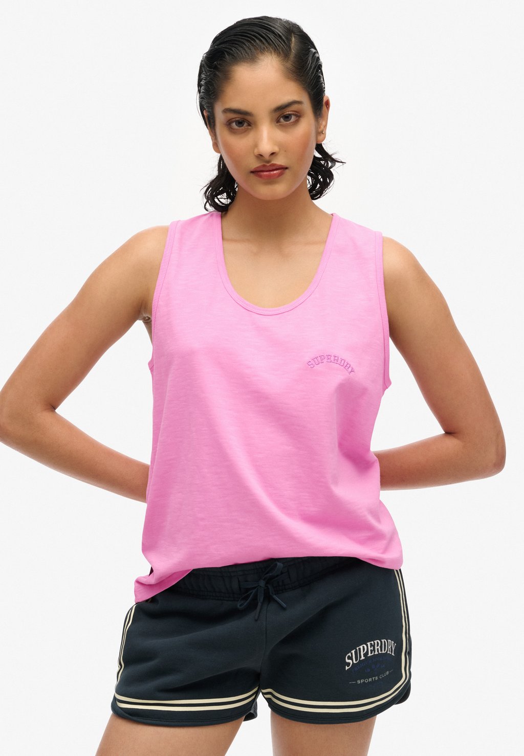 

Топ STRIPE SCOOP NECK TANK Superdry, розовый