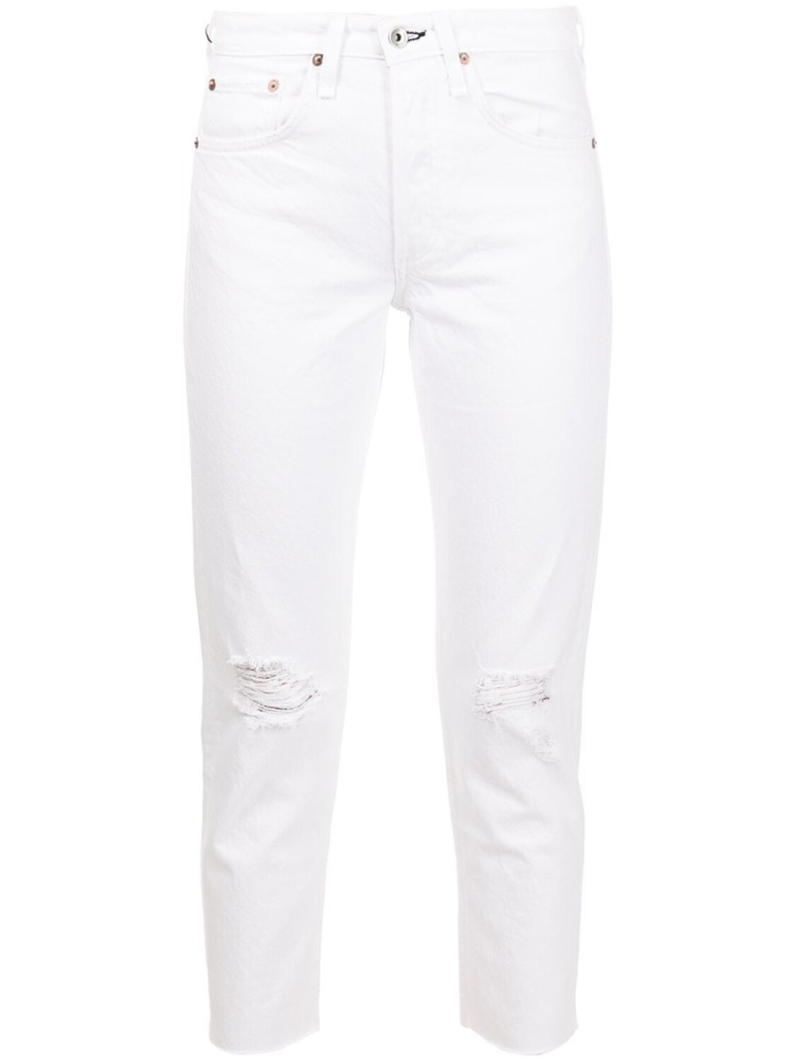 

Джинсы бойфренды Rosa средней посадки rag & bone, белый
