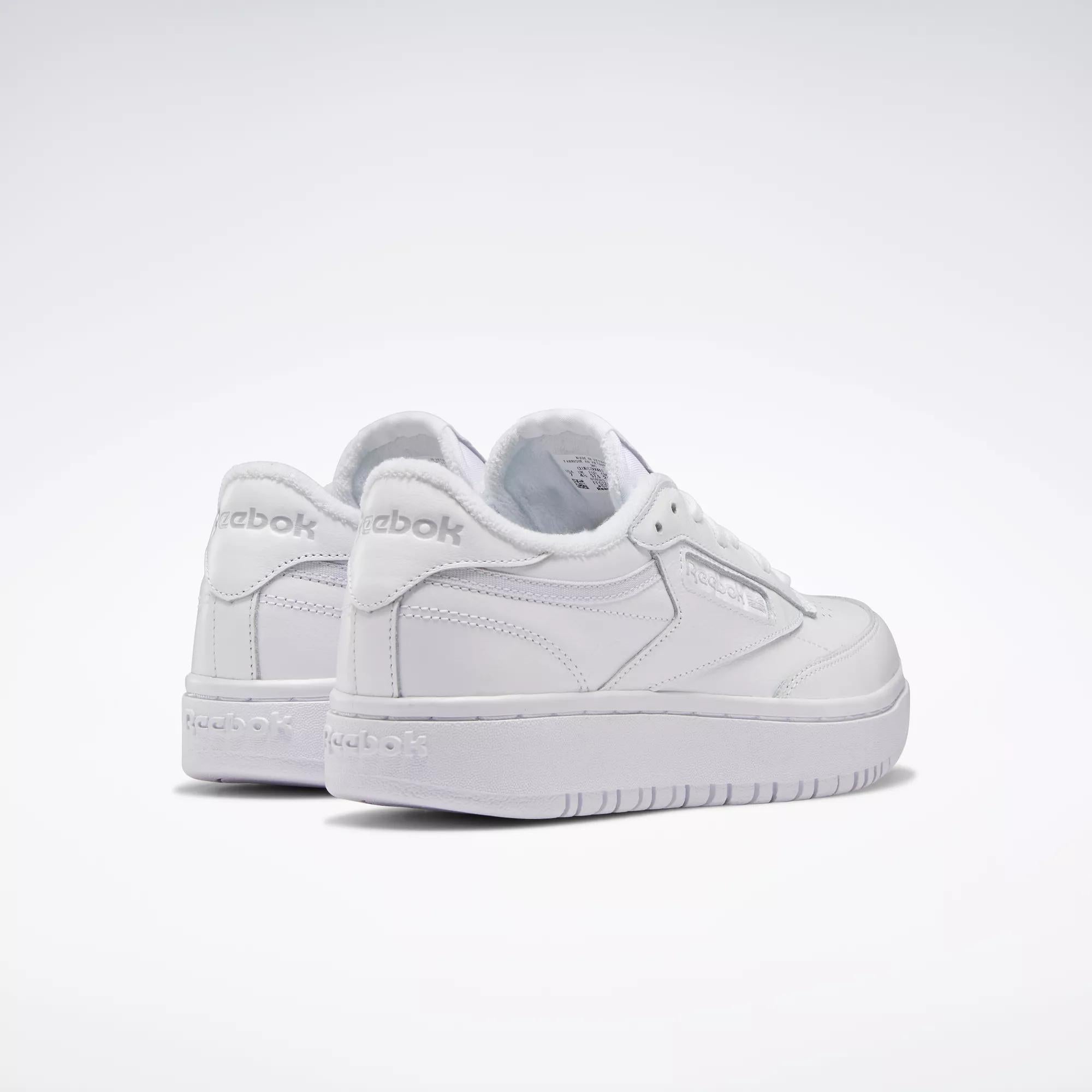 Кроссовки Club C Double Revenge Reebok, Chalk/Chalk/Classic Burgundy — фото 4