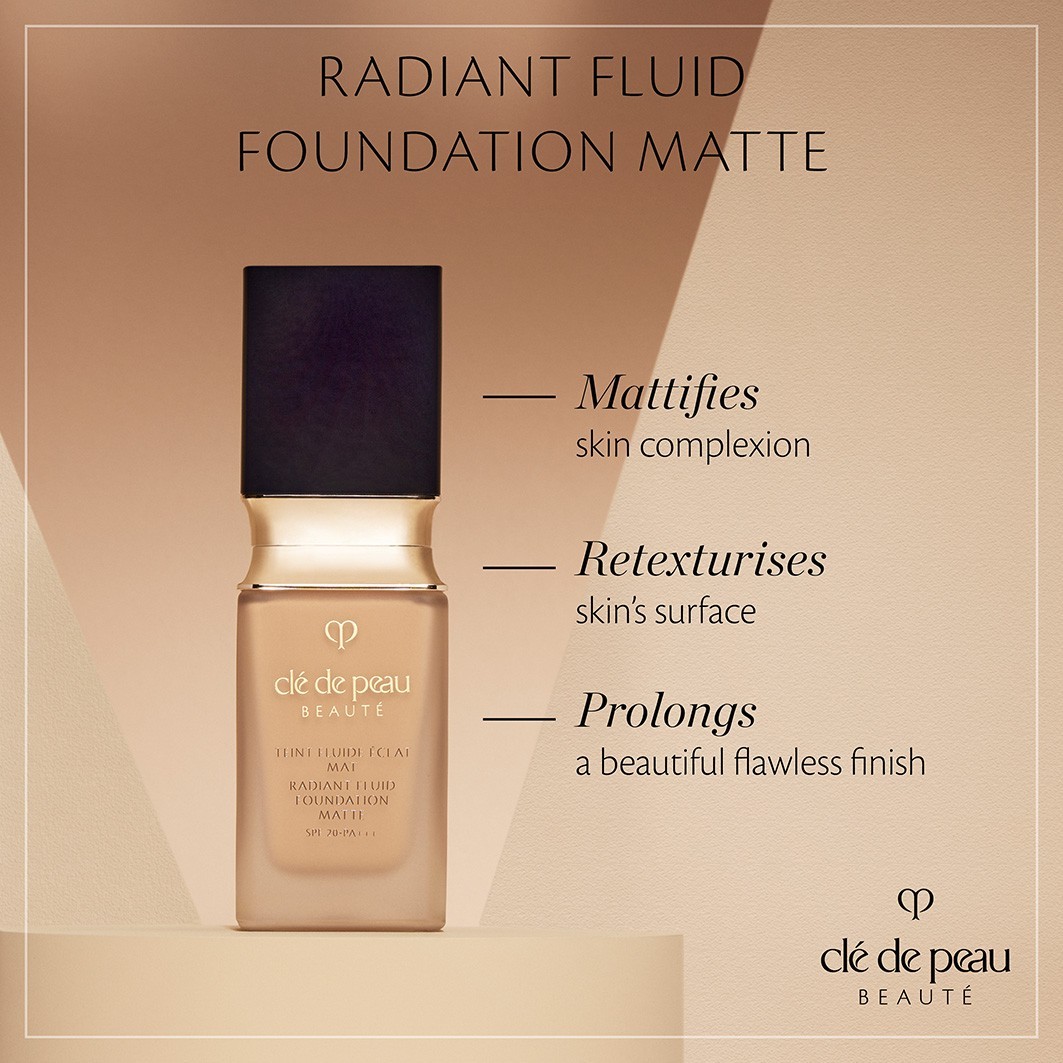 Тональный крем для лица radiant fluid matte Cle De Peau Beaute, o100, объем 35 мл — фото 4