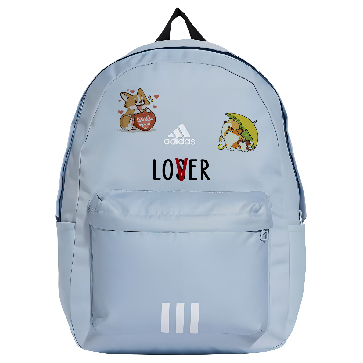 

Adidas Тканевый рюкзак Кролик унисекс светло-голубой, Heart Corgi
