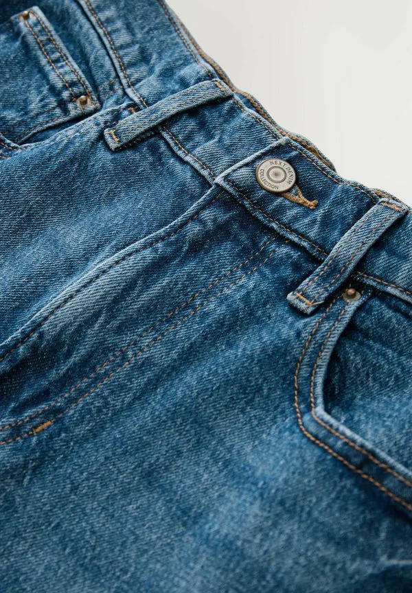 Удобные эластичные джинсы-колонны зауженного кроя Next, Denim Dark Blue — фото 2