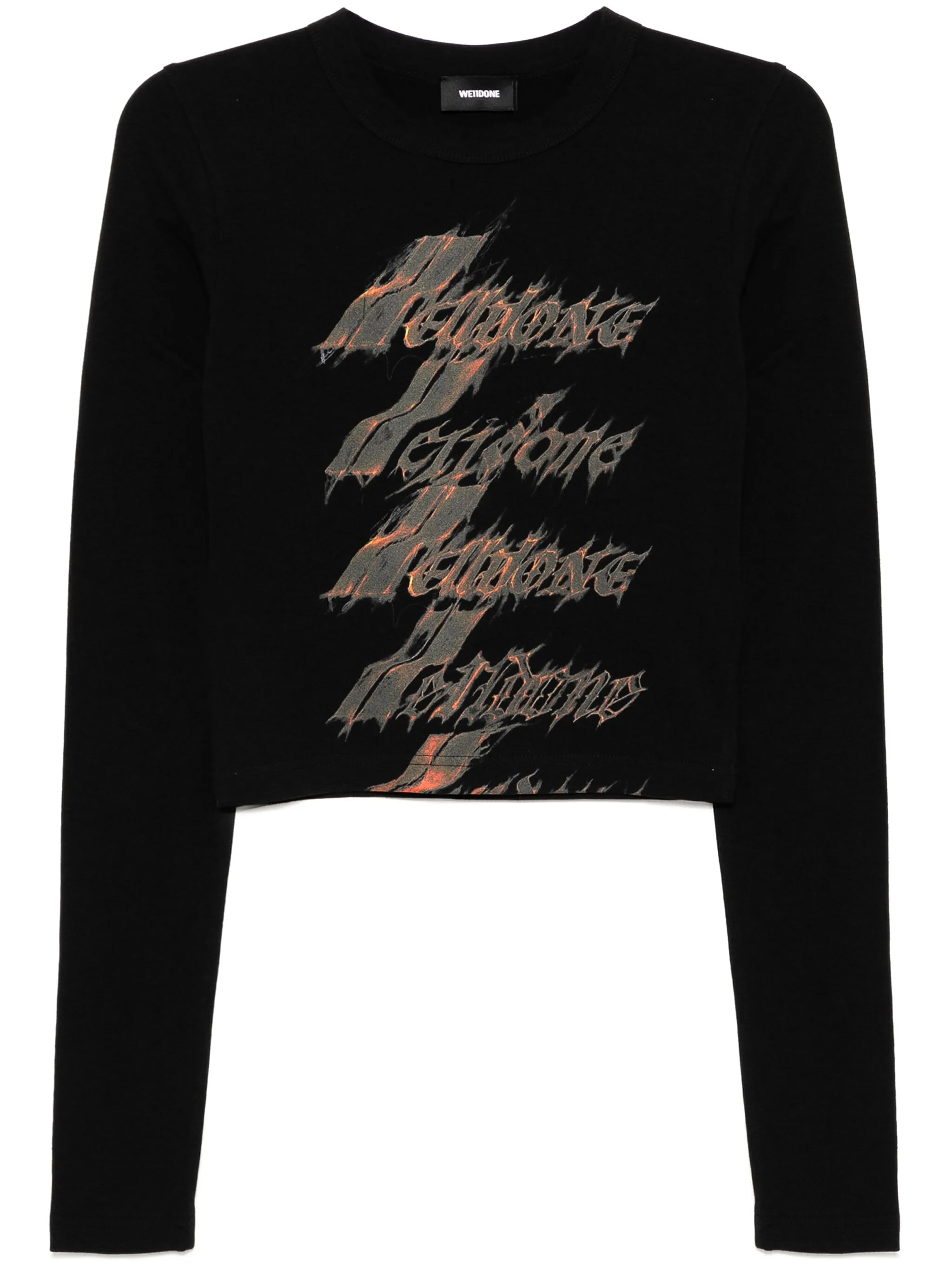 

Футболка Flame с логотипом We11Done, черный