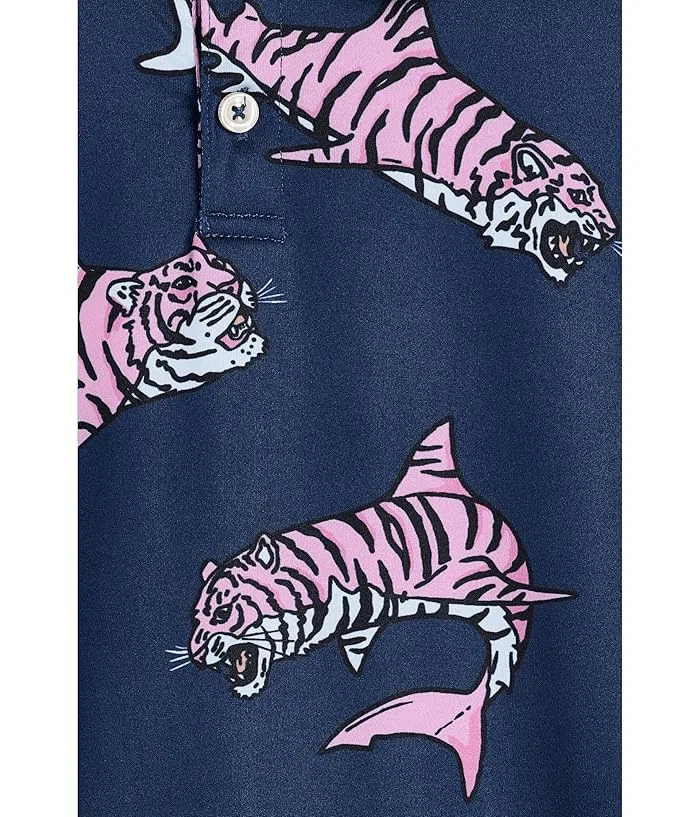 Поло Chubbies Kids The King Of The Sea, Navy/Pattern Based — фото 3