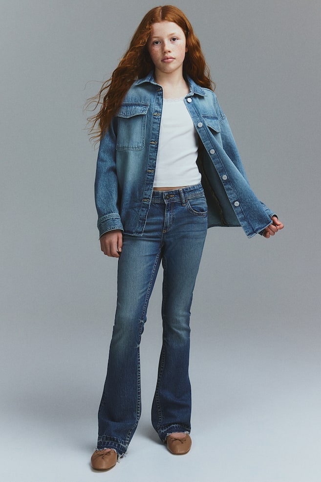 

Расклешенные джинсы с низкой посадкой H&M, синий