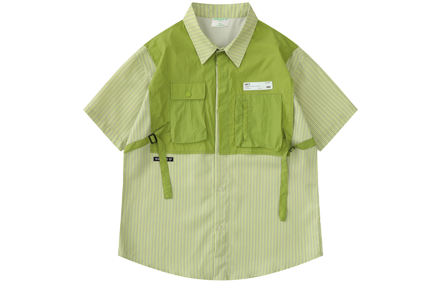 

Рубашки унисекс, рабочая одежда средней сложности Wanchao Cp, зеленый stripes