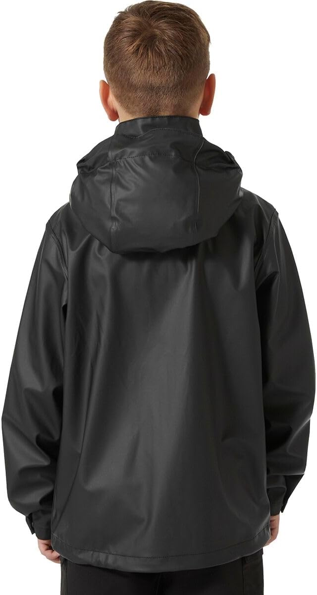 Куртка Helly-Hansen Junior Moss - унисекс пальто с технологией HELOX, молнией YKK, съемным капюшоном, регулируемыми манжетами и подолом, накладными карманами, цвет 991 Black, размер 13 Helly Hansen — фото 2