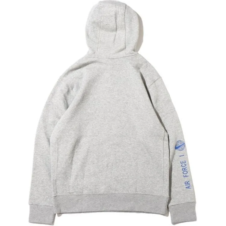 Nike Толстовка мужская темно-серая с капюшоном Moderate Regular — фото 3