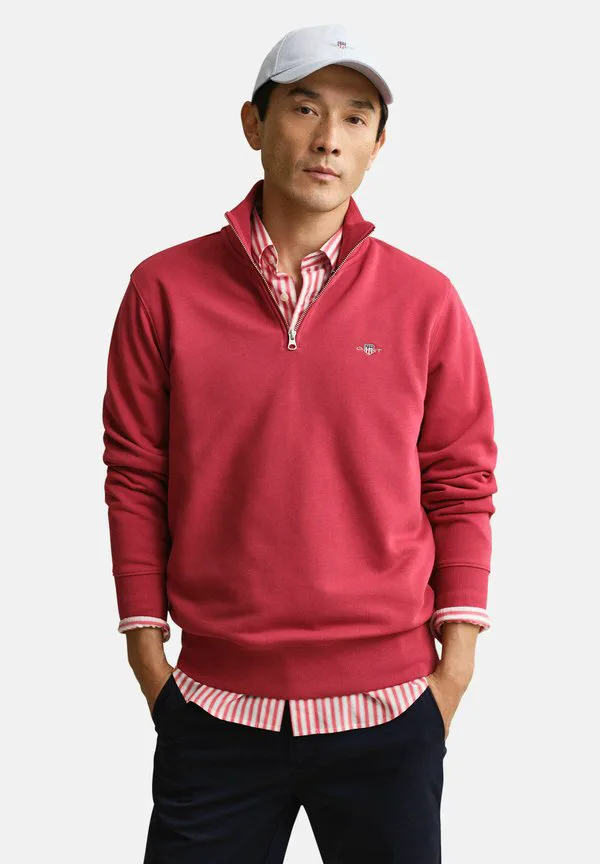 

Толстовка с половинной молнией и эмблемой reg shield Gant, Rose Red, Красный, Толстовка с половинной молнией и эмблемой reg shield Gant, Rose Red