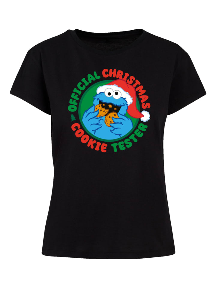 

Футболка F4NT4STIC Box Tee Sesamstrasse Weihnachten Keks Tester, черный