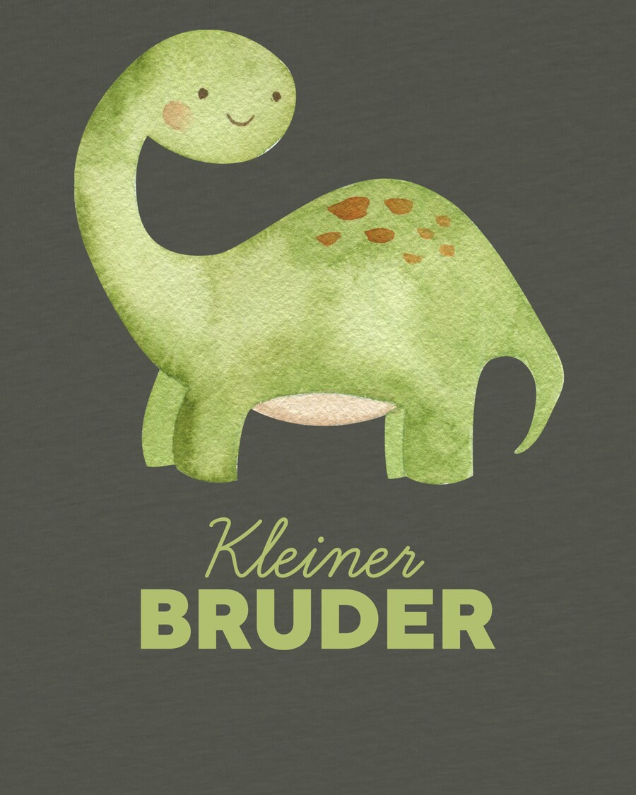 Рубашка watabout.kids Dinosaurier 04 Kleiner Bruder, хаки/светло-зеленый — фото 4
