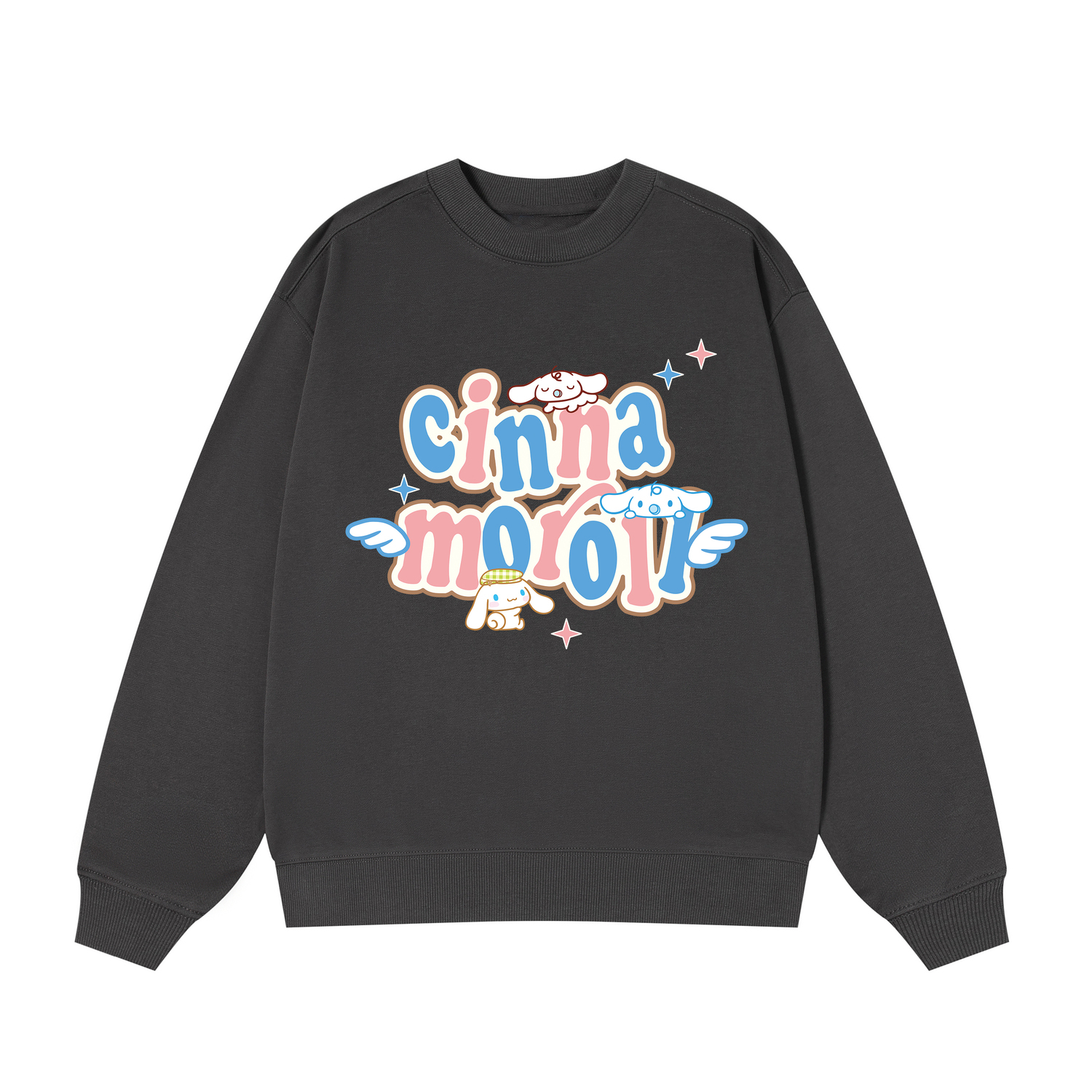 

Свитшот Cinnamoroll Yugui Dog Unisex Sanrio, темно-серый