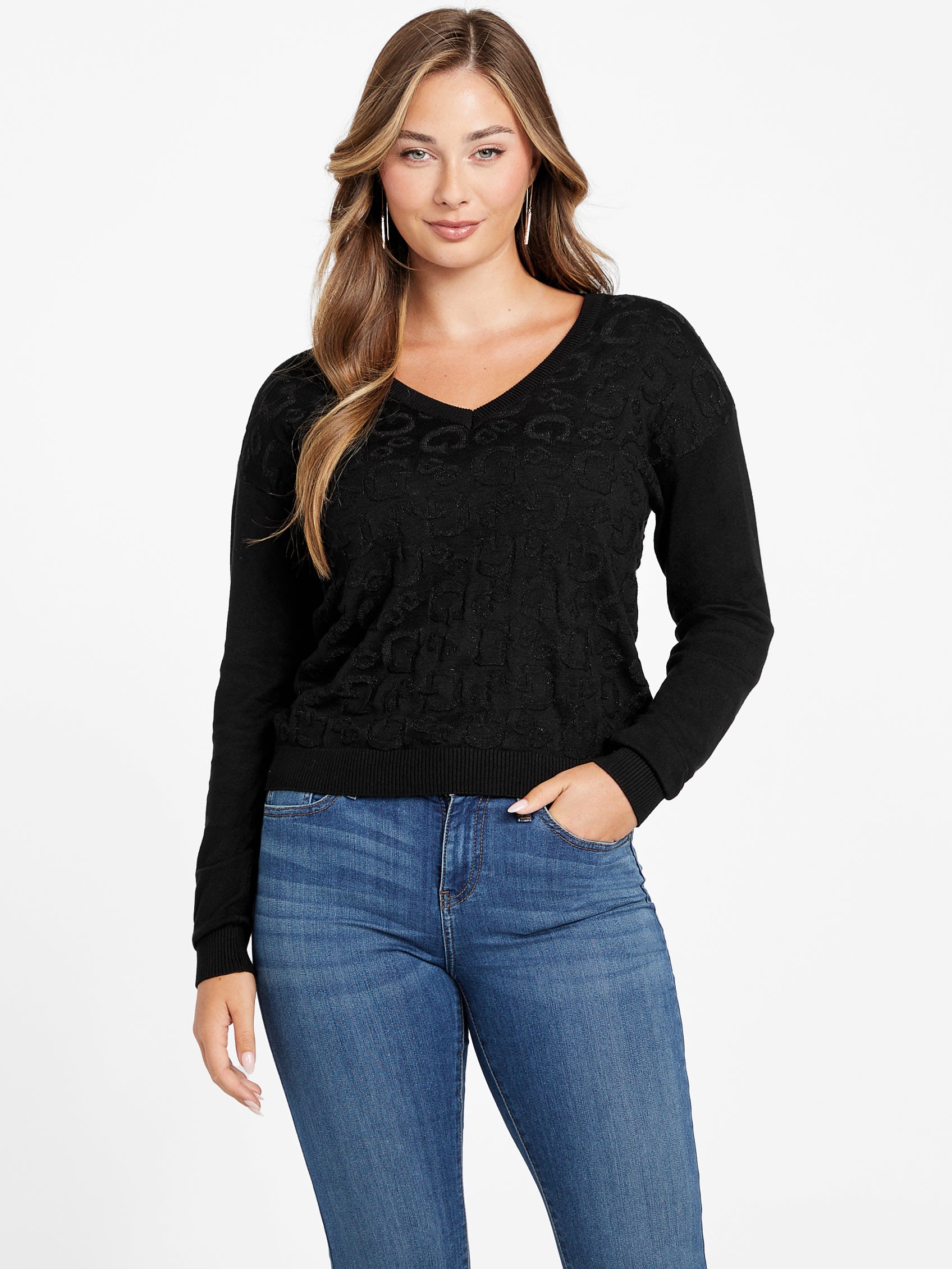 

Свитер с логотипом Ritchell Guess Factory, черный