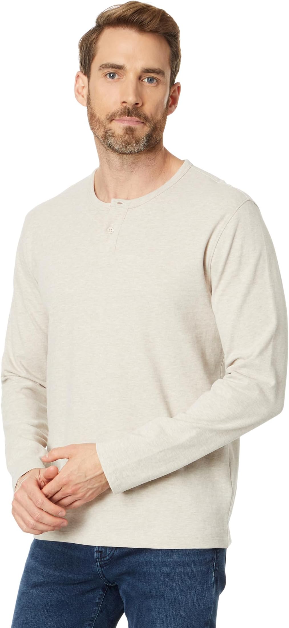 

Футболка Vince Sueded Jersey Long Sleeve Henley, цвет Heather Runyon