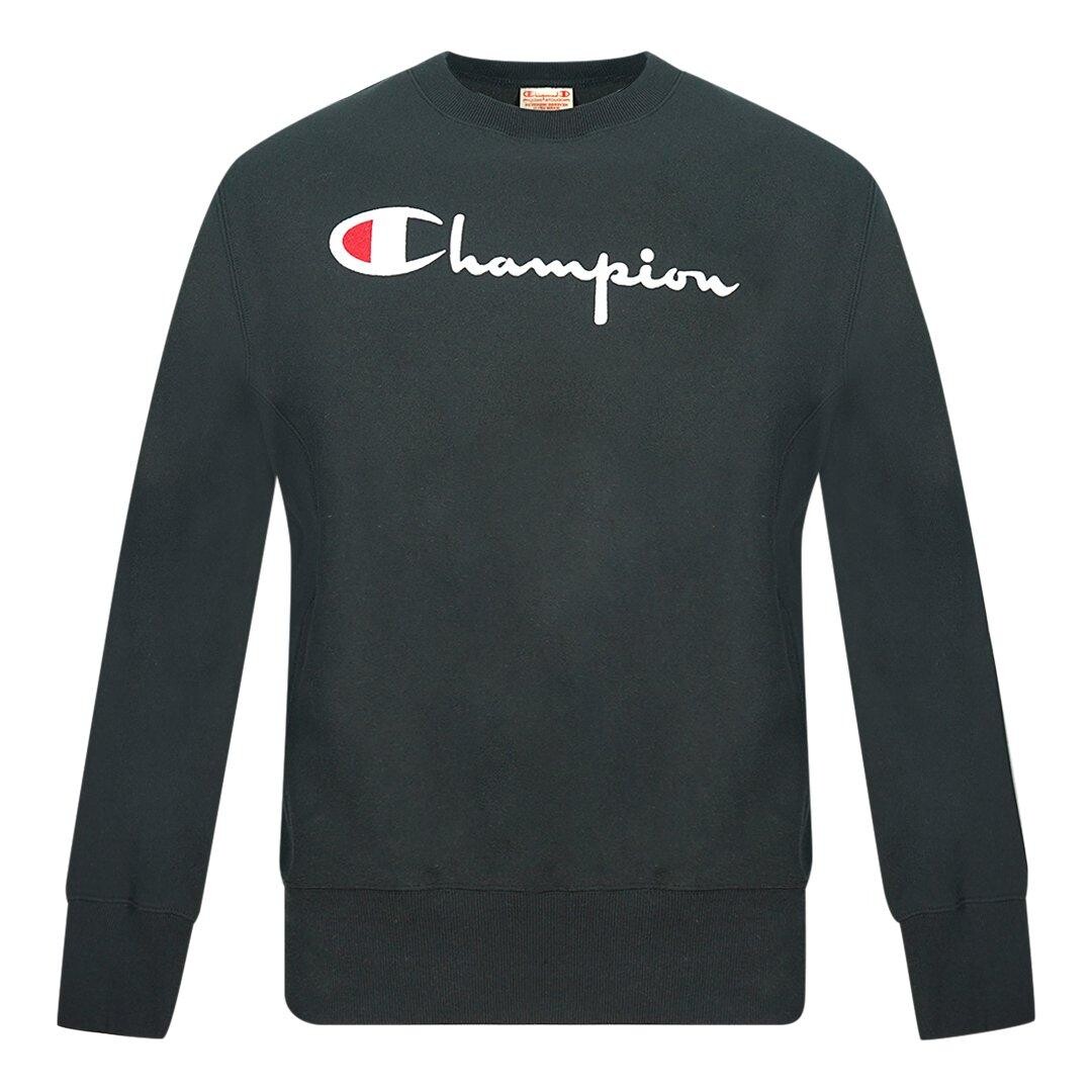 

Черный свитшот с логотипом Script Champion, черный