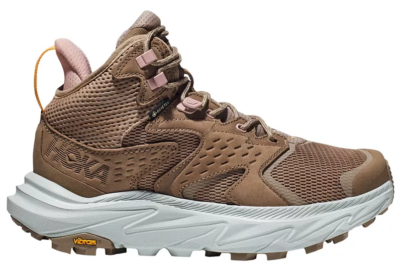 Женские ботинки HOKA Anacapa 2 Mid GTX на шнуровке походные, коричневый