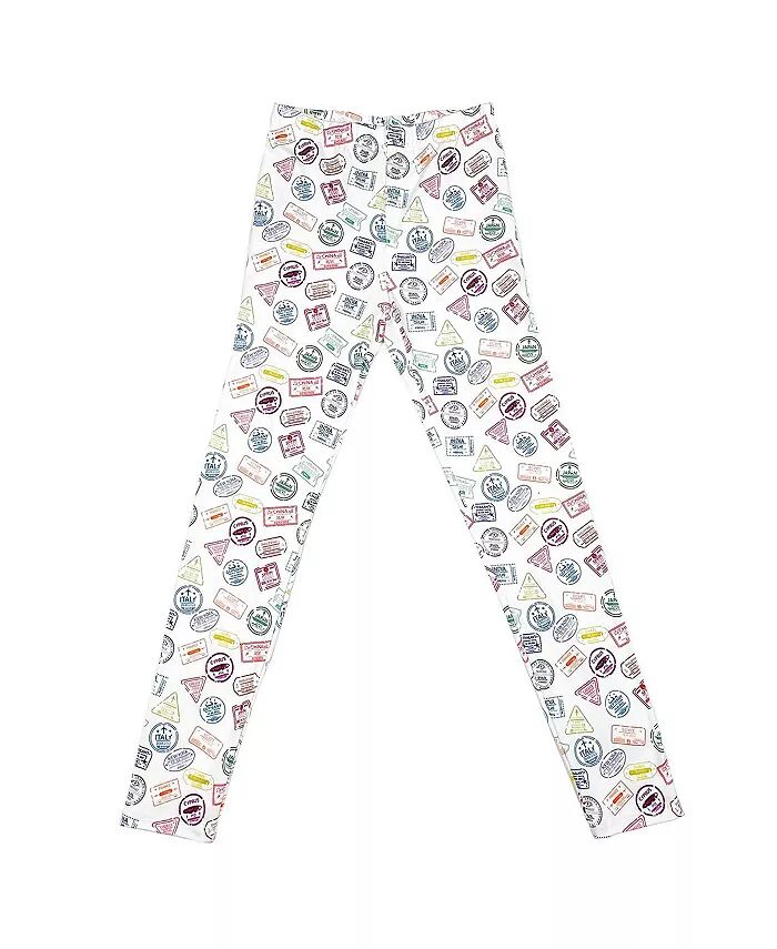 

Леггинсы Viaje с рисунком для маленьких девочек Mixed Up Clothing, белый