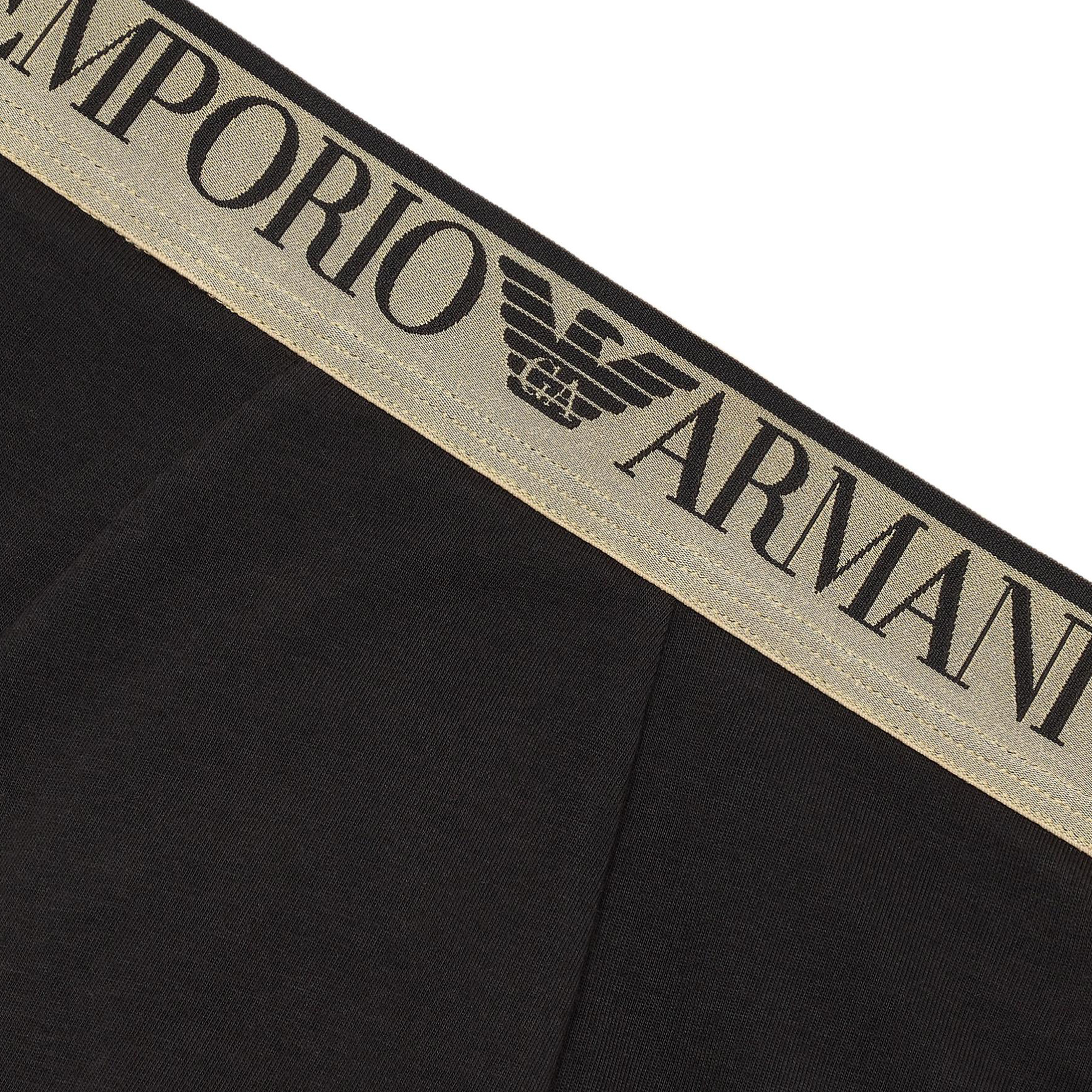 Asv Shiny Logoband Органический хлопок Боксеры EMPORIO ARMANI, черный — фото 3