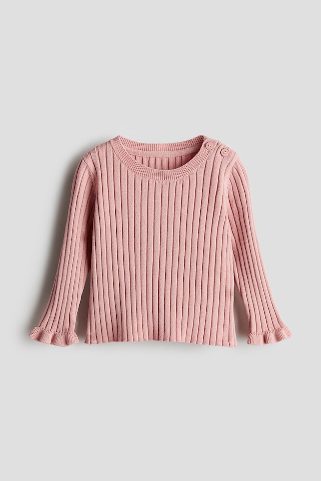 

Свитер рельефной вязки H&M, розовый