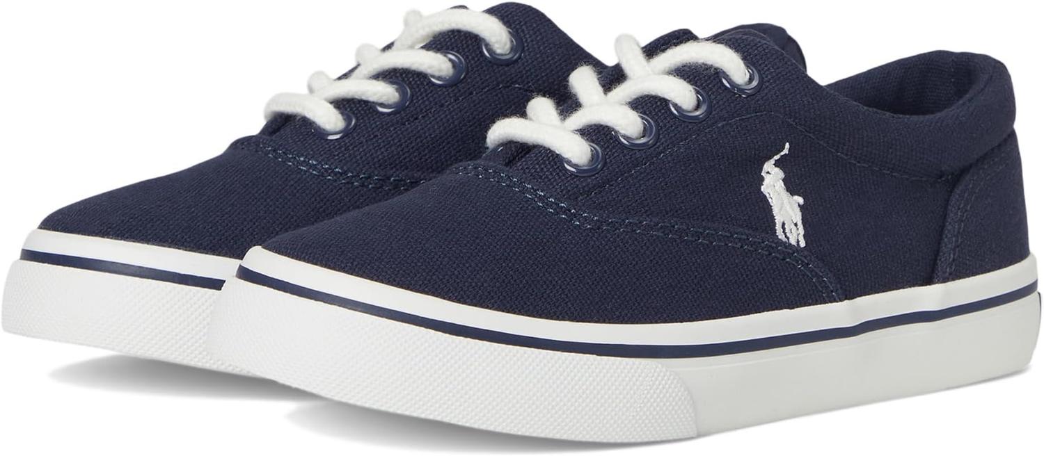 

Кроссовки Polo Ralph Lauren Kids Keaton Sneaker, Navy Canvas/Paperwhite Player Pony