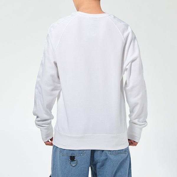 Толстовка Nike Sportswear Swoosh Casual Sports Crew-neck Long Sleeve 'White', белый — фото 4