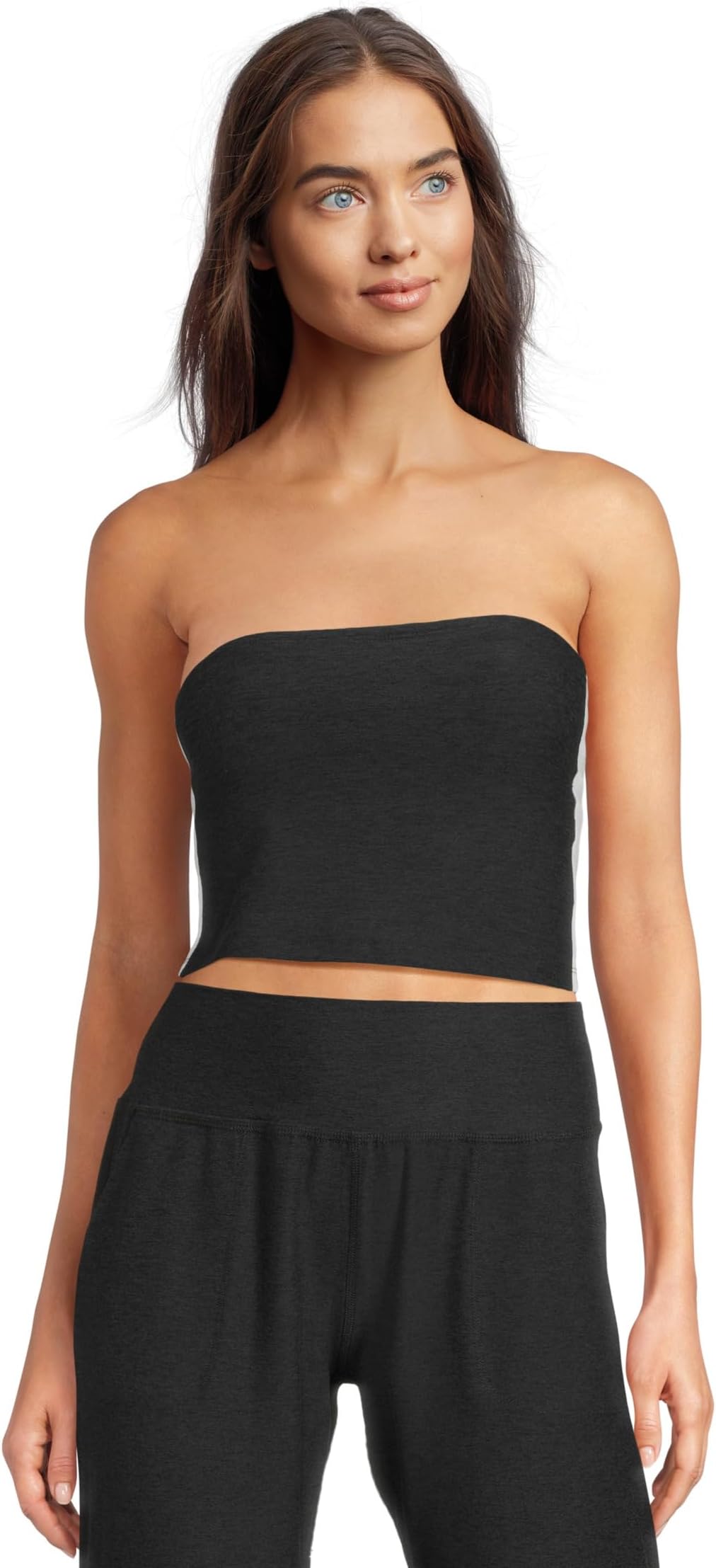 

Топ Beyond Yoga Spacedye Strapless Stripe Top, цвет Darkest Night/Cloud White