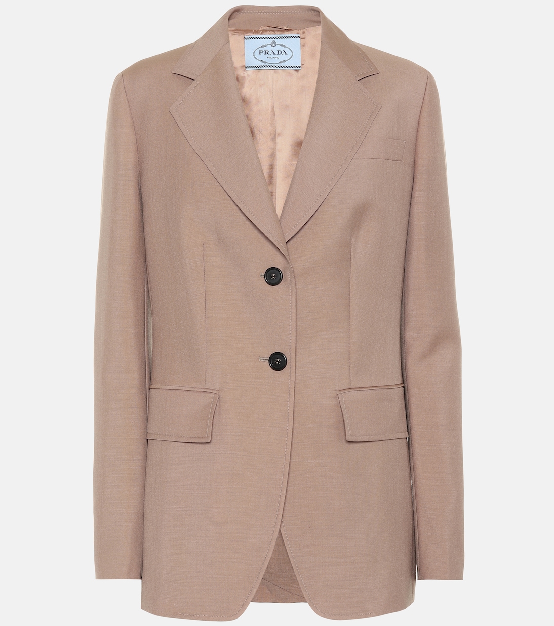 

Блейзер из мохера и шерсти Prada, бежевый