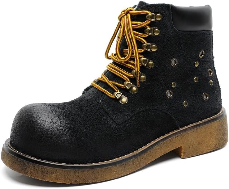 

Мужские ботинки челси, кожаные ботинки в стиле милитари, толстая подошва, нескользящая и износостойкая, повседневные, удобные, классические кожаные туфли Zestrelax, черный