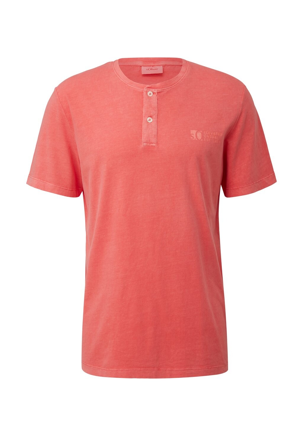 

Базовая футболка MIT HENLEYAUSSCHNITT s.Oliver, цвет Mottled Pink