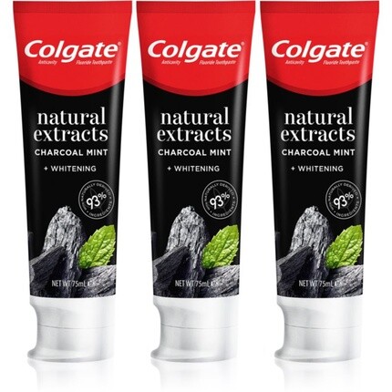 

Naturals Charcoal Trio Toothpaste 3 шт - Отбеливающая зубная паста с активированным углем